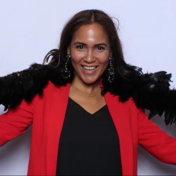 BLACK /GLITTER SILVER DROP EARRINGS (D15) - Picture 3 of 3